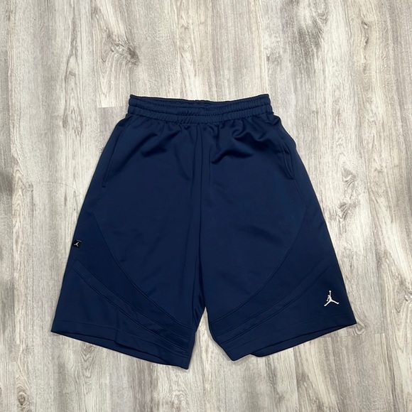 Jordan Shorts Mens Navy Blue Jordan Long Length Basketball Shorts
